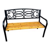 Ławka ogrodowa Rotina New, czarna, 85 x 60 x 127cm