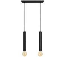 LED Żyrandol na lince TUBA 2xE27/60W/230V czarny