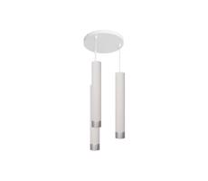 LED Żyrandol na lince TUBA 3xGU10/6,5W/230V biały/matowy chrom