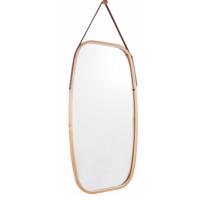 Lustro wiszące z bambusową ramą Lemi 3 , 43 x 1,5x76 cm