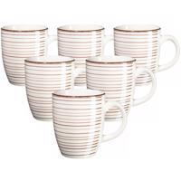 Mäser Komplet kubków ceramicznych Bel Tempo 380 ml, 6 szt., beżowy, beżowy