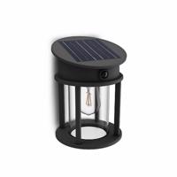 Okrągła oprawa Philips Geri UltraEfficient solarLED z czujnikiem, antracytowa, 3,2 W, 2700 K