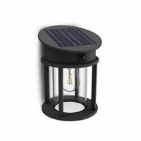 Okrągła oprawa Philips Geri UltraEfficient solarLED z czujnikiem, antracytowa, 3,2 W, 4000 K
