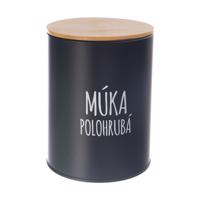 Orion Pojemnik metalowy na mąkę półgrubą BLACK