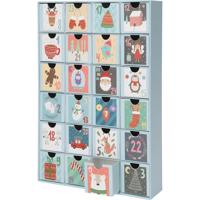 Papierowy kalendarz adwentowy Winter moments, 25,7x 6,4 x 38,3 cm