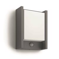 Philips 16461/93/P3 Kinkiet zewnętrzny LED z czujnikiem Arbour 22 cm, antracyt