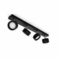 Philips 8720169174887 oprawa punktowa LED Bracia,czarna, 4x 5,5 W 4x550lm 2700K IP20
