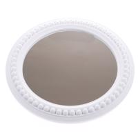 Plastikowe lustro ścienne Montielo białe, średnica50 cm