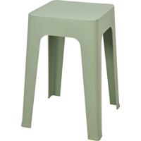 Plastikowy stołek Mallys zielony, 33 x 47 x 33 cm, sztaplowany