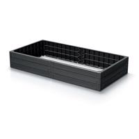 Podwyższona rabata BASE WOODY antracyt, 149,2 x 25 x 75,6 cm, antracytowy