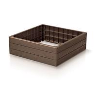 Podwyższona rabata BASE WOODY rustykalna ceglasty, 75,6 x 25 x 75,6 cm, jasnobrązowy