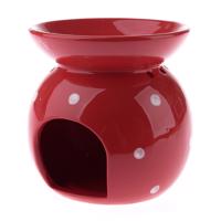 Porcelanowa lampa do aromaterapii Abuela czerwona,9,8 x 12,5 cm