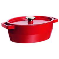 Pyrex Naczynie żeliwne z pokrywką 4 l, 29 x 21 cm,czerwone, czerwony, 4 l