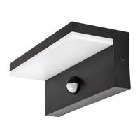 Rabalux 77115 kinkiet zewnętrzny LED Zaragoza, zczujnikiem, 9W, IP54, czarny, czarny