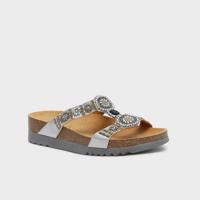 Scholl Kapcie New Bogota Klin srebrny, rozmiar 40, 40 EU