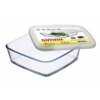 Simax 7466/L szklana miska z plastikową pokrywką,1,7 l