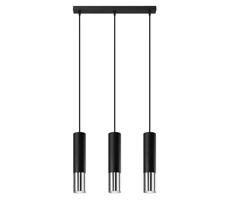 SL.0942 - Żyrandol na lince LOOPEZ 3xGU10/40W/230V czarny/chrom