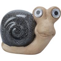 Słoneczna dekoracja ogrodowa Ślimak, porcelana, 11 x 6,6 x 13,5 cm, szary