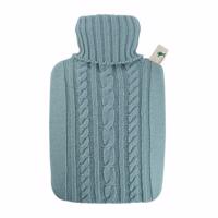 Termofor Hugo Frosch Classic z pokrowcem z dzianiny, niebieski, niebieski