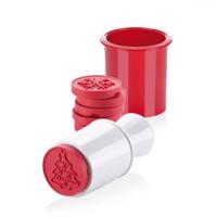 Tescoma DELÍCIA stempel do ciastek 6 motywów świątecznych, czerwony