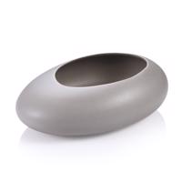 Tescoma Niska owalna doniczka FANCY HOME Stones, szary, szary
