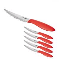 Tescoma Nůž steakový Nóż do steków PRESTO 12 cm, 6 szt., czerwony