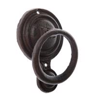 Żeliwna kołatka w kolorze czarnym, 14 x 9,5 cm