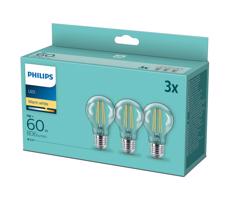 ZESTAW 3x LED Żarówka VINTAGE Philips A60 E27/7W/230V 2700K