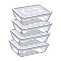 Zestaw 4 szklanych słoików Pyrex, 1,5L
