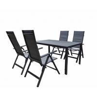Zestaw mebli ogrodowych Haggen, 5 szt., aluminium