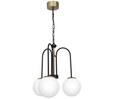 Żyrandol na łańcuchu CAMBRIDGE 3xE14/60W/230V czarny/mosiądz