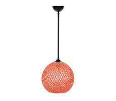 Żyrandol na lince JUTE 1xE27/60W/230V pomarańczowy