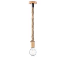 Żyrandol na lince LEONARDO ROPE 1xE27/10W/230V beżowe