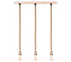 Żyrandol na lince LEONARDO ROPE 3xE27/10W/230V beżowe