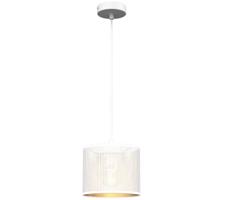 Żyrandol na lince LOFT SHADE 1xE27/60W/230V śr. 18 cm biały/złoty