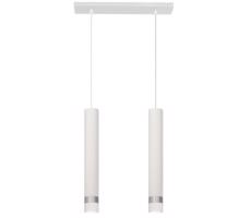 Żyrandol na lince TUBA 2xGU10/6,5W/230V białe/matowy chrom