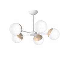 Żyrandol SFERA WOOD 5xE14/40W/230V biały
